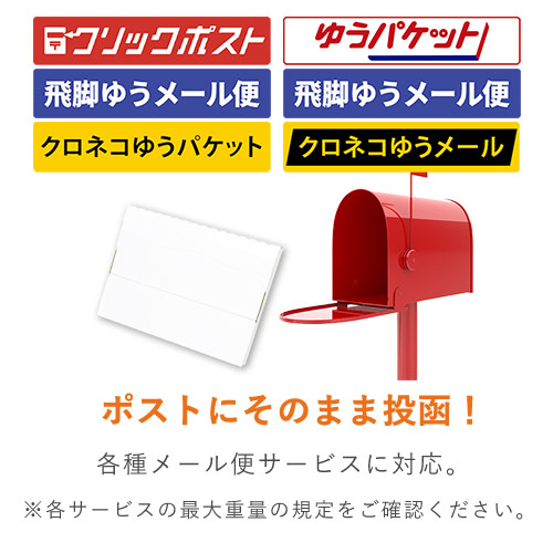【クロネコゆうパケット・クリックポスト・ゆうパケット】厚さ2cm・テープレスケース（A4サイズ）