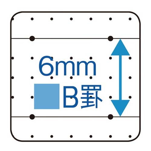 学習罫キャンパス　セミＢ５（図表罫６ｍｍ）　５冊