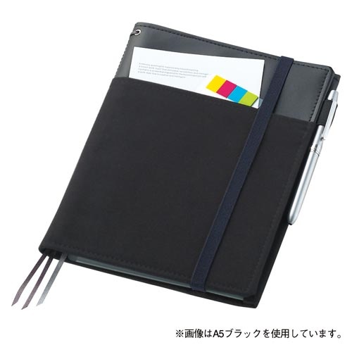 カバーノート＜システミック＞セミＢ５合皮　ネイビー