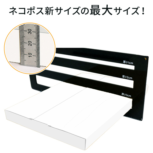 【ネコポス・クリックポスト】厚さ3cm・テープレスケース（白・A4サイズ）