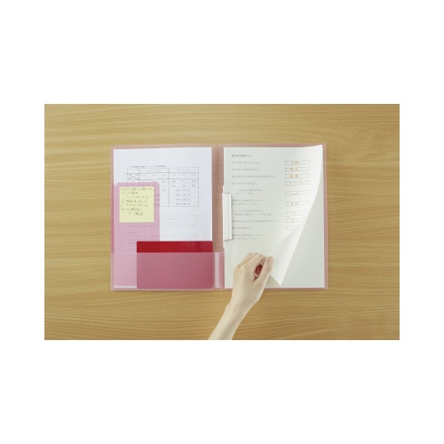 キャンパス　復習がしやすいプリントファイルピンク