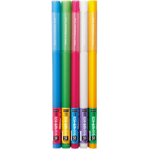 クリヤーホルダーブックノビータＡ４黄緑１２Ｐ　５冊