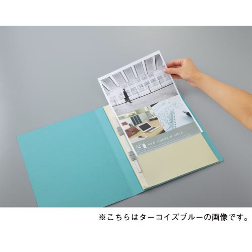 フラットファイルＮＥＯＳ　Ａ４厚とじ　青灰