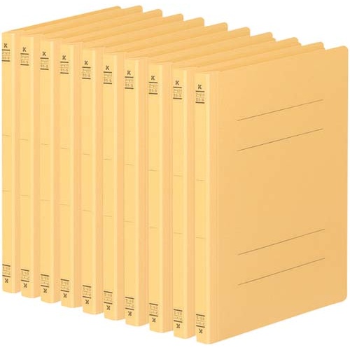 フラットファイルＶ樹脂とじ具　Ｂ５縦　黄　１０冊