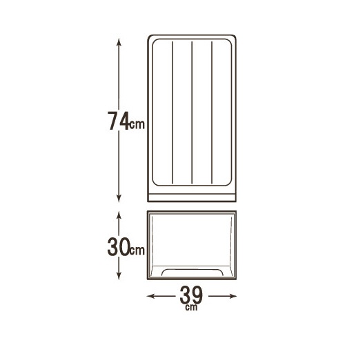 【廃番商品】フィッツケース（奥行７４ｃｍ）ディープ×３