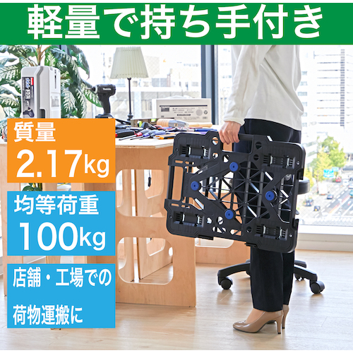 ＴＲＵＳＣＯ ルートバンメッシュタイプ 4輪自在 415×615mm MPK600JBK