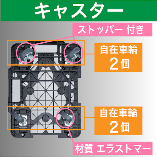 ＴＲＵＳＣＯ ルートバンメッシュタイプ 4輪自在 ストッパー付 415×615mm MPK600JSBK