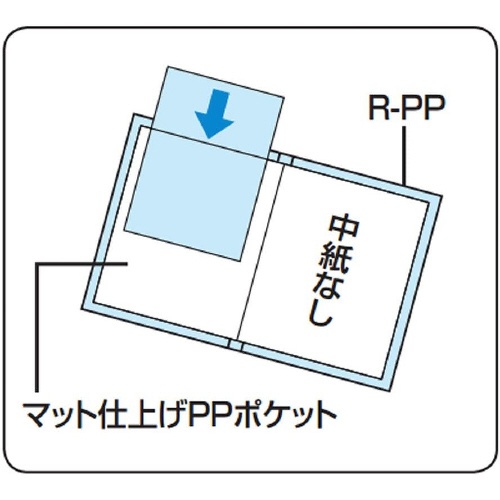 クリヤーブックキャリーオール固定背ポＡ４縦４０Ｐ青