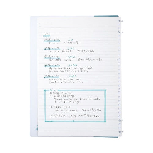 ノートのように使えるバインダー２Ｘ２リングＡ４桃