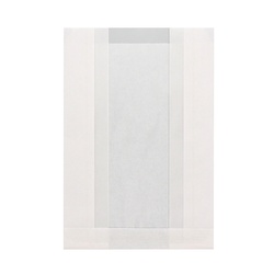 HEIKO NF(ノンフッ素)窓付耐油ガゼットパック 大 白無地 100枚/袋