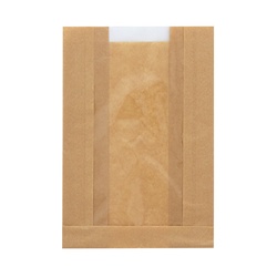 HEIKO NF(ノンフッ素)窓付耐油ガゼットパック 大 未晒無地 100枚/袋