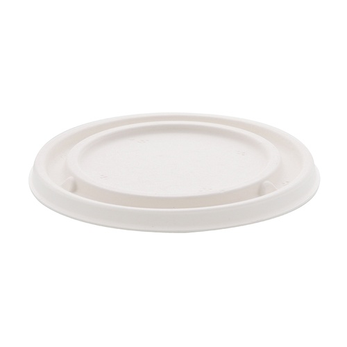 HEIKO 食品容器 業務用 バガスペーパーウェア スープカップ用蓋 ホワイト 450ml 50枚/袋
