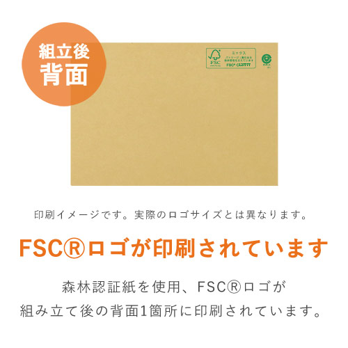 【廃番商品】【FSC認証】厚さ2.5cm・ヤッコ型ケース（A4サイズ・クロネコゆうパケット・クリックポスト）