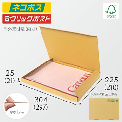 【廃番商品】【FSC認証】厚さ2.5cm・N式ケース（A4サイズ・クロネコゆうパケット・クリックポスト）