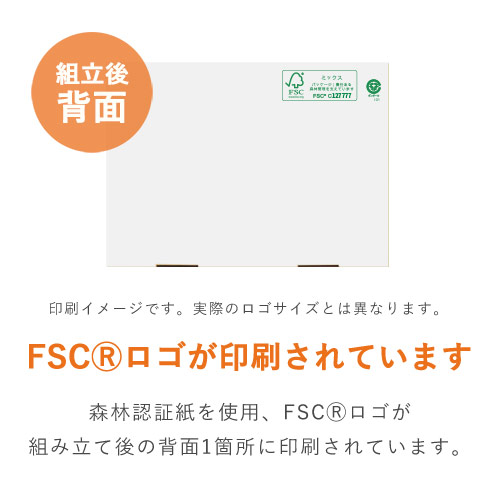 【FSC認証・白色】厚さ2.5cm・N式ケース（A4サイズ・ネコポス・クリックポスト）