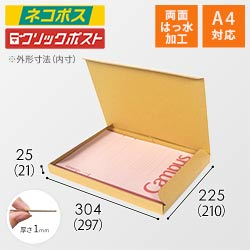 【在庫限り】【両面はっ水】厚さ2.5cm・N式ケース（A4サイズ・クロネコゆうパケット・クリックポスト）