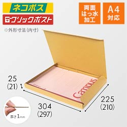 【両面はっ水】厚さ2.5cm・N式ケース（A4サイズ・ネコポス・クリックポスト）