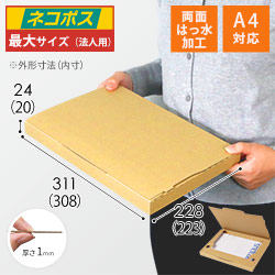【廃番商品】【両面はっ水】厚さ2.5cm・ジッパー付きケース（A4サイズ・ネコポス最大）