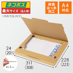 【廃番商品】【両面はっ水】厚さ2.5cm・ジッパー付きケース（A4サイズ・ネコポス最大）