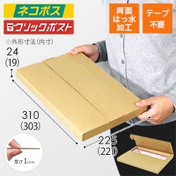 【廃番商品】【両面はっ水】厚さ2.5cm・テープレスケース（A4サイズ・クロネコゆうパケット・クリックポスト）