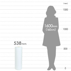 ボーガスペーパー ロール（538mm×350m・51g/ｍ2・ミシン目入）※色指定不可