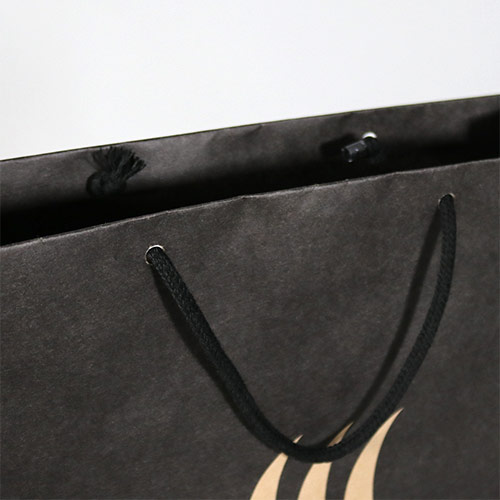 オリジナル印刷紙袋(未晒クラフト紙・OPニス・幅190×マチ70×高さ400mm・アクリル丸紐(黒)・22営業日)