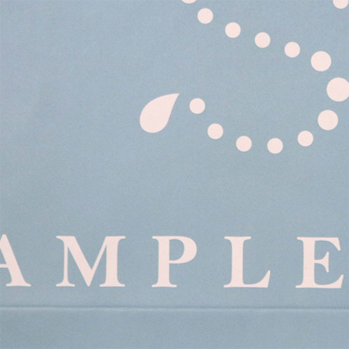 オリジナル印刷紙袋(晒クラフト紙・OPニス・幅450×マチ150×高さ400mm・アクリル丸紐(白)・短納期)