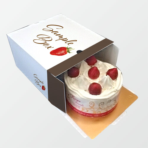 ホールケーキ箱(145×145×120mm・キャラメル箱・コートボール 400g・OPニス（微光沢）・22営業日)