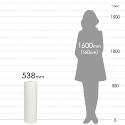 ボーガスペーパー ロール（538mm×350m・45g/ｍ2・ミシン目入・薄口）