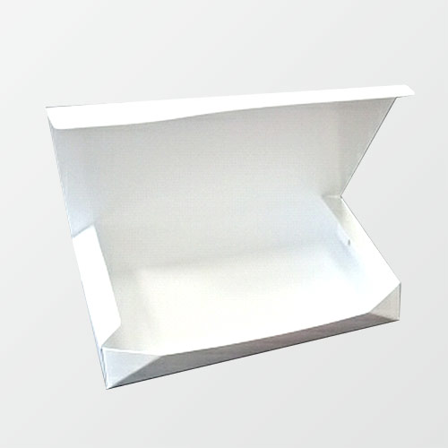 弁当箱(205×145×35mm・フタ付きトレー箱（4コーナー）・コートボール 350g・OPマットニス・12営業日)