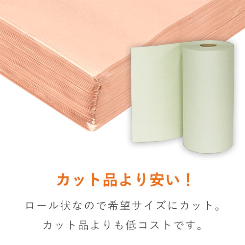 ボーガスペーパー ロール（320mm×100m・51.2g/ｍ2・ミシン目入・グリーン）