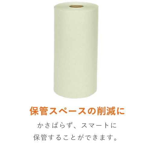 ボーガスペーパー ロール（320mm×100m・51.2g/ｍ2・ミシン目入・グリーン）