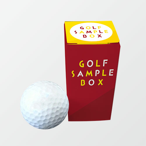 ゴルフボール2個(43×43×86mm・キャラメル箱・カードB 350g・OPニス（微光沢）・10営業日)