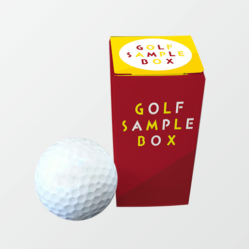 ゴルフボール2個(43×43×86mm・キャラメル箱・カードB 350g・OPニス（微光沢）・22営業日)