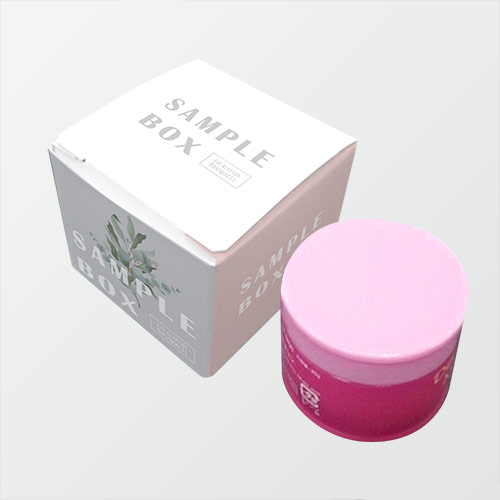 クリーム箱(49×49×40mm・底ワンタッチ・アイボリー 320g・UV（超光沢）・22営業日)
