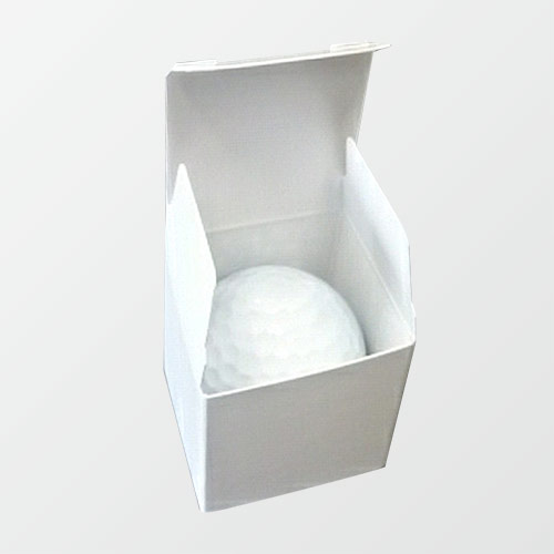 オリジナル印刷パッケージサンプル（ゴルフボール1個・43×43×43mm）