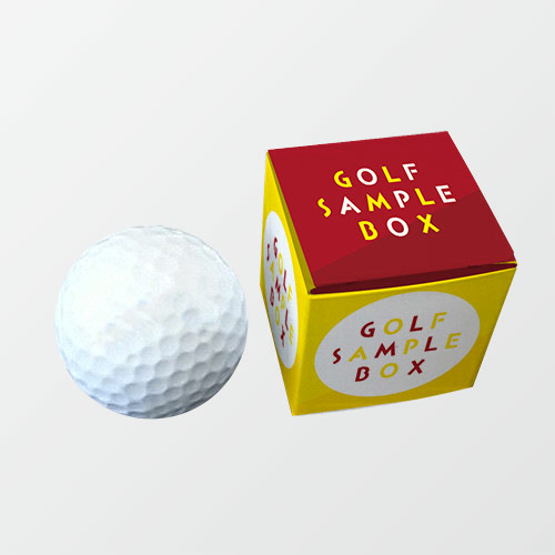 ゴルフボール1個(43×43×43mm・キャラメル箱・カードB 270g・UV（超光沢）・20営業日)