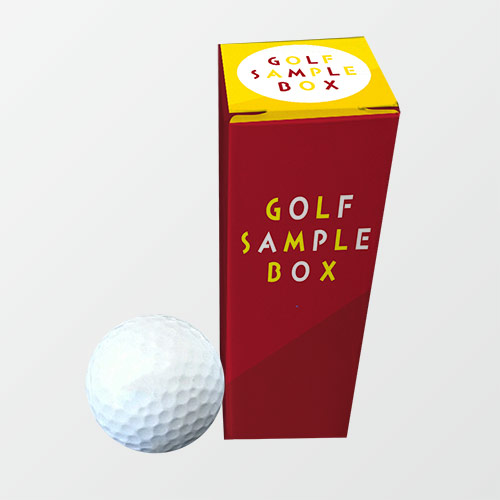 ゴルフボール3個(43×43×129mm・キャラメル箱・カードB 400g・UV（超光沢）・10営業日)