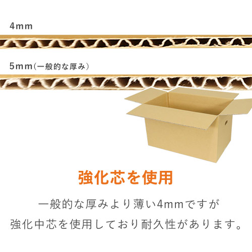 【宅配120・140サイズ】高さ変更可能ダンボール箱（持ち手穴つき）