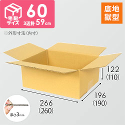 【宅配60サイズ】底地獄 ダンボール箱（クロネコボックス6）