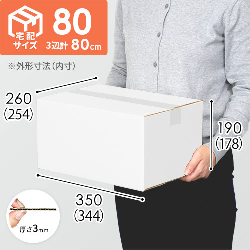 【宅配80サイズ】ダンボール箱（白・佐川エクスプレスBOX・M）