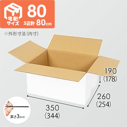 【宅配80サイズ】白ダンボール箱・佐川エクスプレスBOX（Mサイズ）