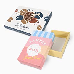 オリジナル印刷パッケージ（フタミ箱・170×270×55mm・コートボール紙 310g・OPニス・12営業日）