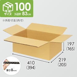 【宅配100サイズ】ダンボール箱（394×203×165mm）8mm W/F C5×C5