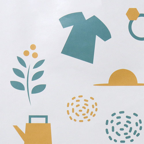 オリジナル印刷紙袋(晒クラフト紙・グロスPP・幅200×マチ100×高さ365mm・アクリル丸紐(黒)・通常納期)