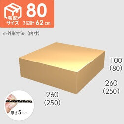 【宅配80サイズ】ダンボール箱(250×250×80) 5mm A/F K5×K5