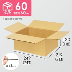 【宅配60サイズ】生活雑貨、家具、インテリア向けダンボール箱（243×213×118mm）3mm B/F C5×C5