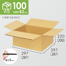 宅配100サイズ】衣類、服飾雑貨向けダンボール箱（313×293×158mm）5mm