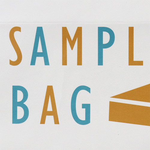 オリジナル印刷紙袋(晒クラフト紙・マットOPニス・幅280×マチ180×高さ220mm・アクリル丸紐(黄)・短納期)