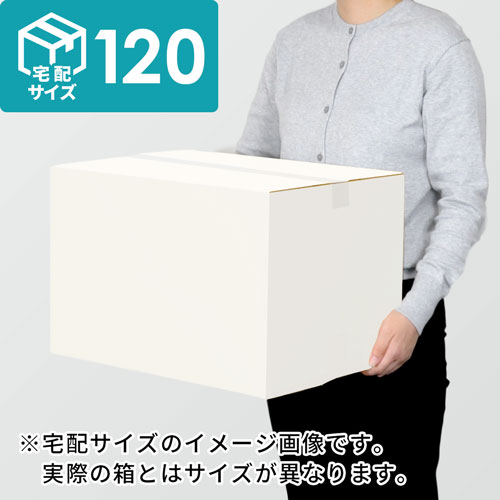 【宅配120サイズ】生活家電、AV機器、PC・周辺機器等向けダンボール箱（500×500×150mm）3mm B/F 白C5×C5